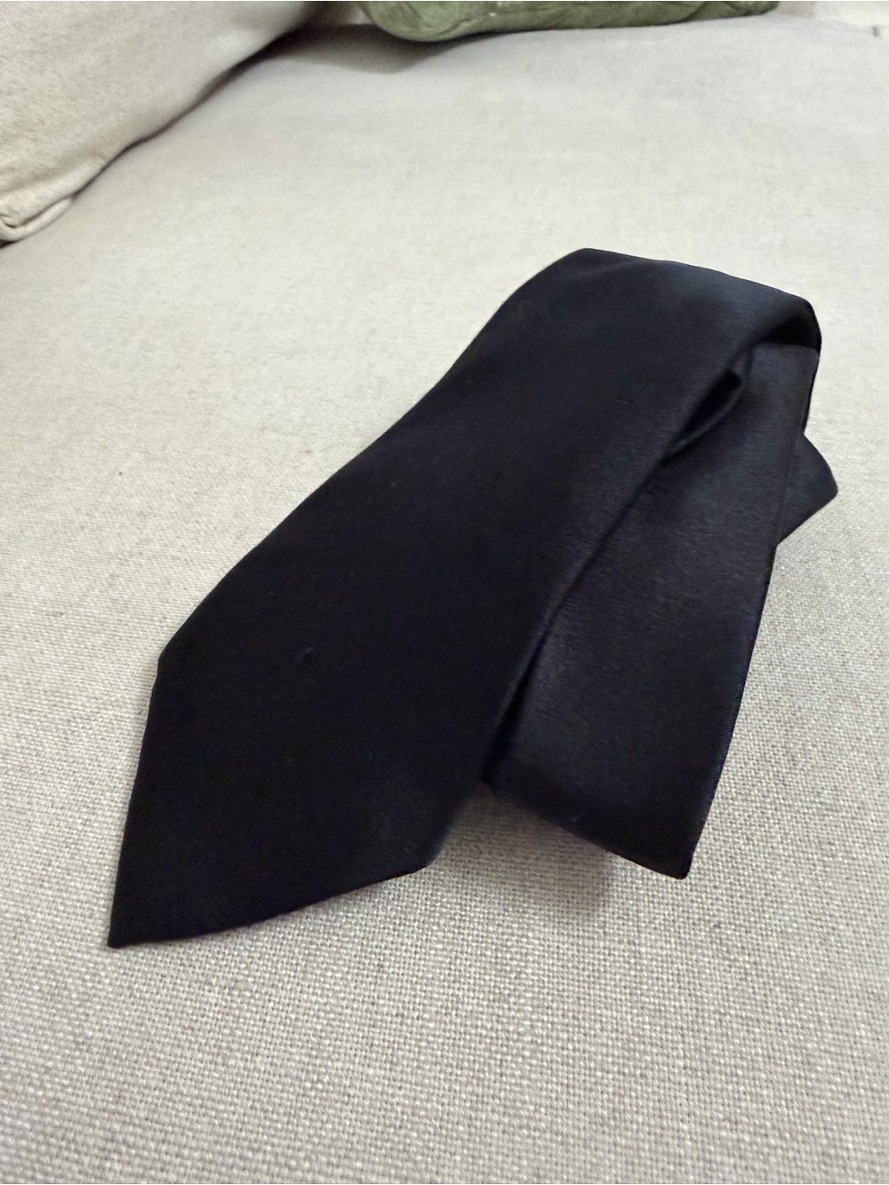 Classic ZEGNA Black Men’s Necktie Silk Tie - Solid Black